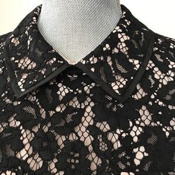 NWT J.crew Black Lace Peter Pan Collar Cargo Pocketed Cocktail Dress | tall sz 4 - Picture 7 of 16